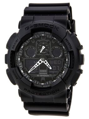 G-Shock Casio Black Resin Strap Digital Analog Men’s Watch | GA100-1A1
